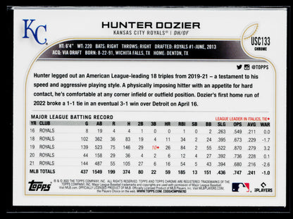 2022 Topps Chrome Update Hunter Dozier Purple #USC133