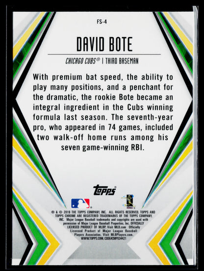 2019 Topps Chrome David Bote Future Stars #FS-4