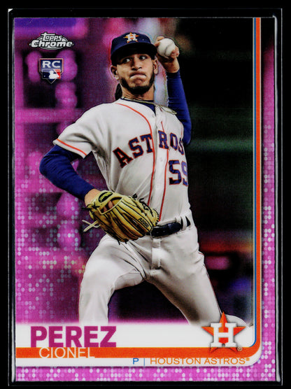 2019 Topps Chrome Cionel Perez Rookie Pink Refractor #62