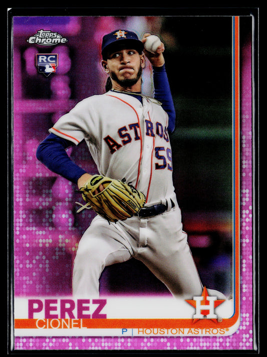 2019 Topps Chrome Cionel Perez Rookie Pink Refractor #62