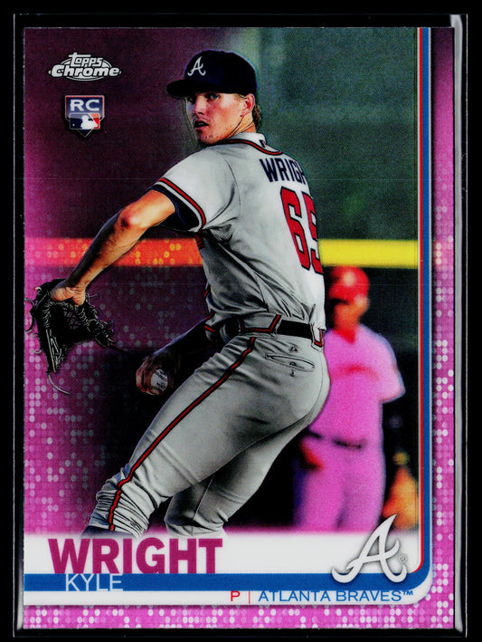 2019 Topps Chrome Kyle Wright Rookie Pink Refractor #120