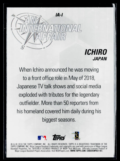 2018 Topps Update Ichiro An International Affair #IA-24