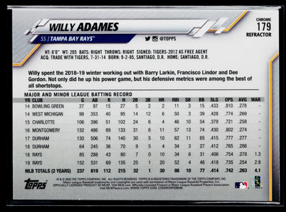 2020 Topps Chrome Willy Adames Refractor #179