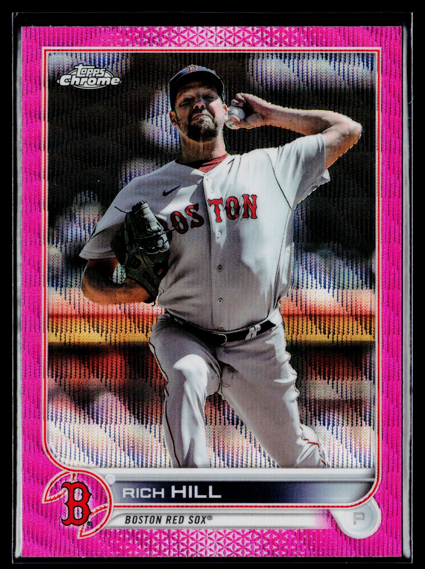2022 Topps Chrome Update Rich Hill Pink Wave Refractor #USC184