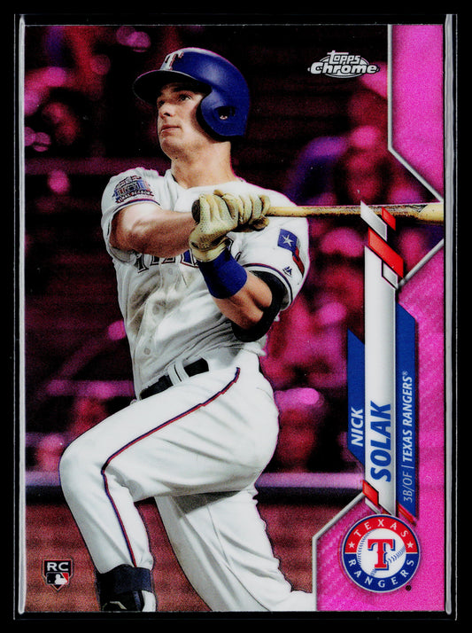 2020 Topps Chrome Nick Solak Rookie Pink Refractor #33