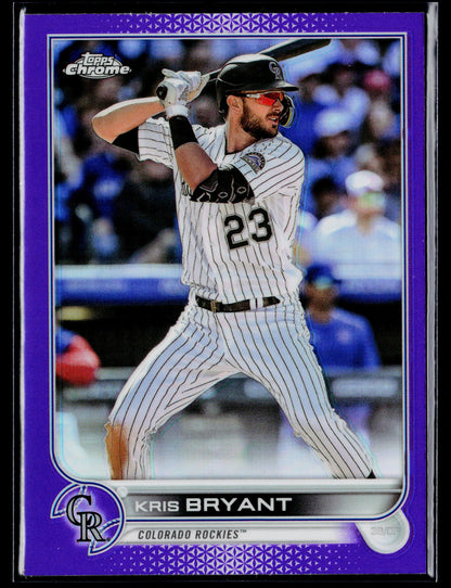 2022 Topps Chrome Update Kris Bryant Purple #USC63