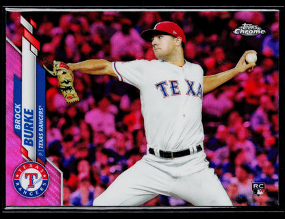 2020 Topps Chrome Brock Burke Rookie Pink Refractor #159