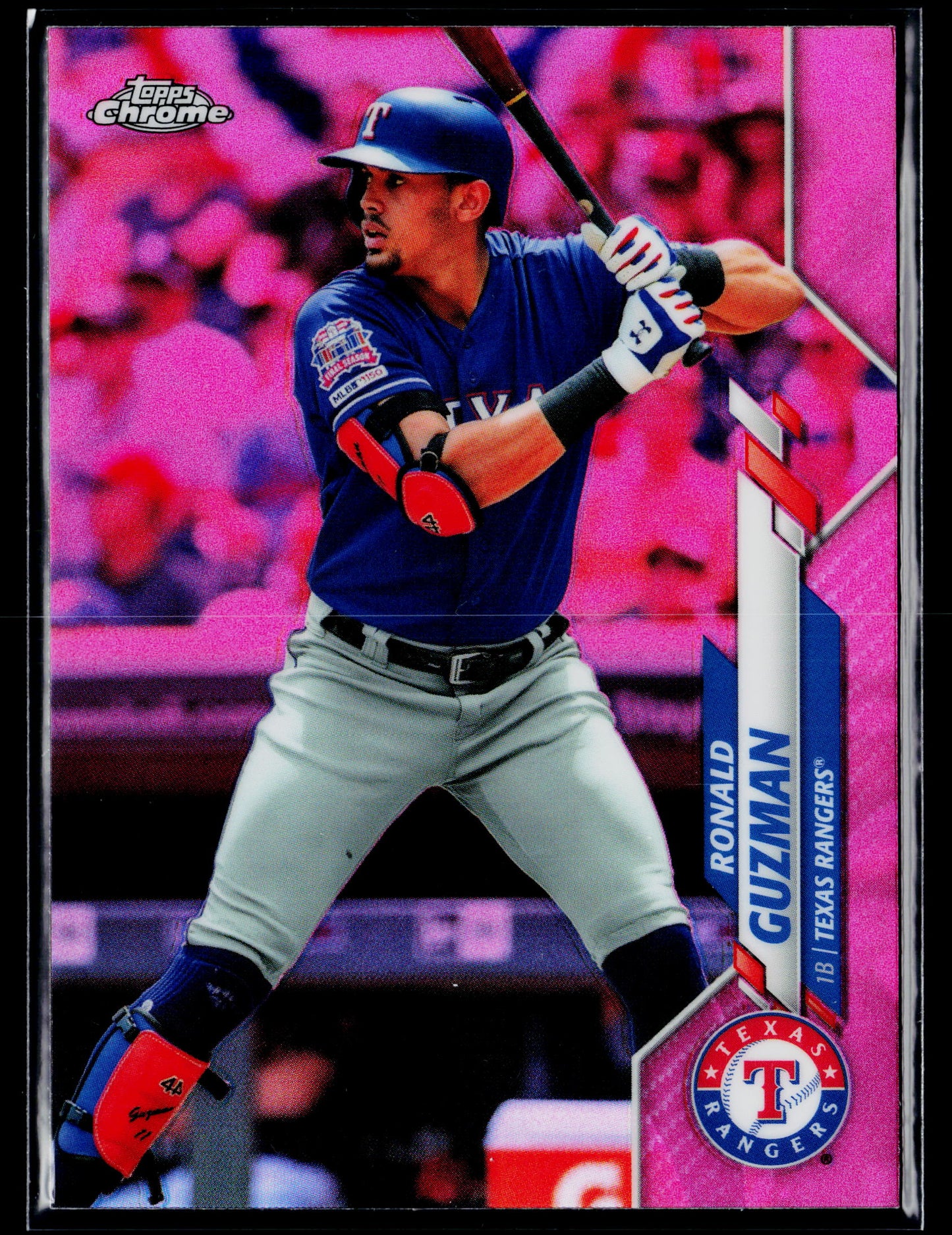 2020 Topps Chrome Ronald Guzman Pink Refractor #129