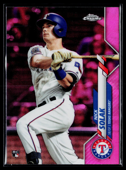 2020 Topps Chrome Nick Solak Rookie Pink Refractor #33