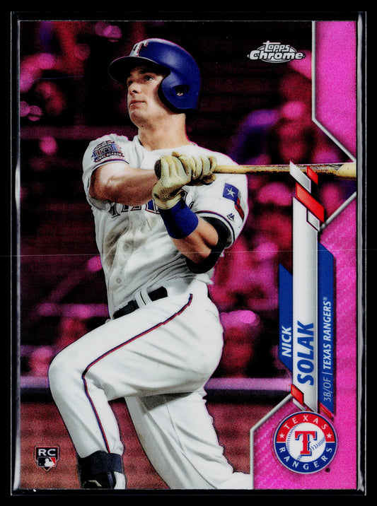 2020 Topps Chrome Nick Solak Rookie Pink Refractor #33