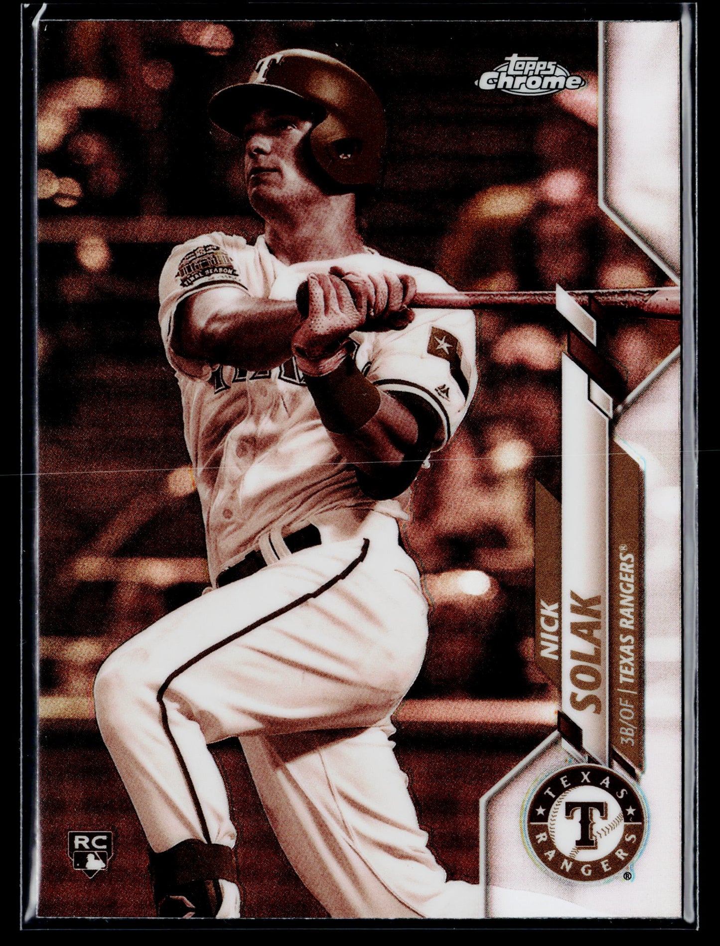 2020 Topps Chrome Nick Solak Rookie Sepia Refractor #33