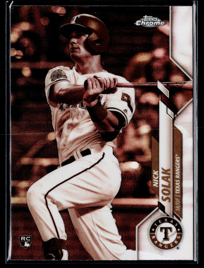 2020 Topps Chrome Nick Solak Rookie Sepia Refractor #33