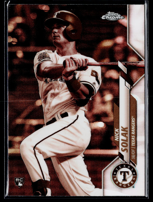 2020 Topps Chrome Nick Solak Rookie Sepia Refractor #33