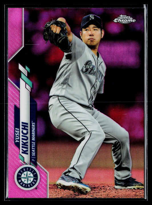 2020 Topps Chrome Yusei Kikuchi Pink Refractor #48