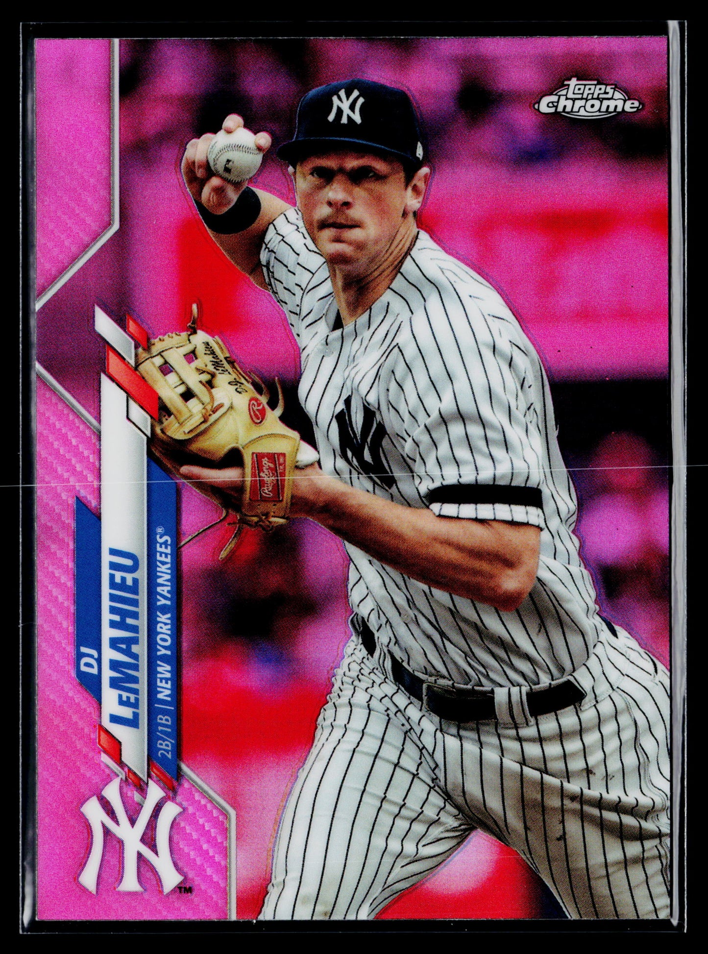 2020 Topps Chrome DJ LeMahieu Pink Refractor #55
