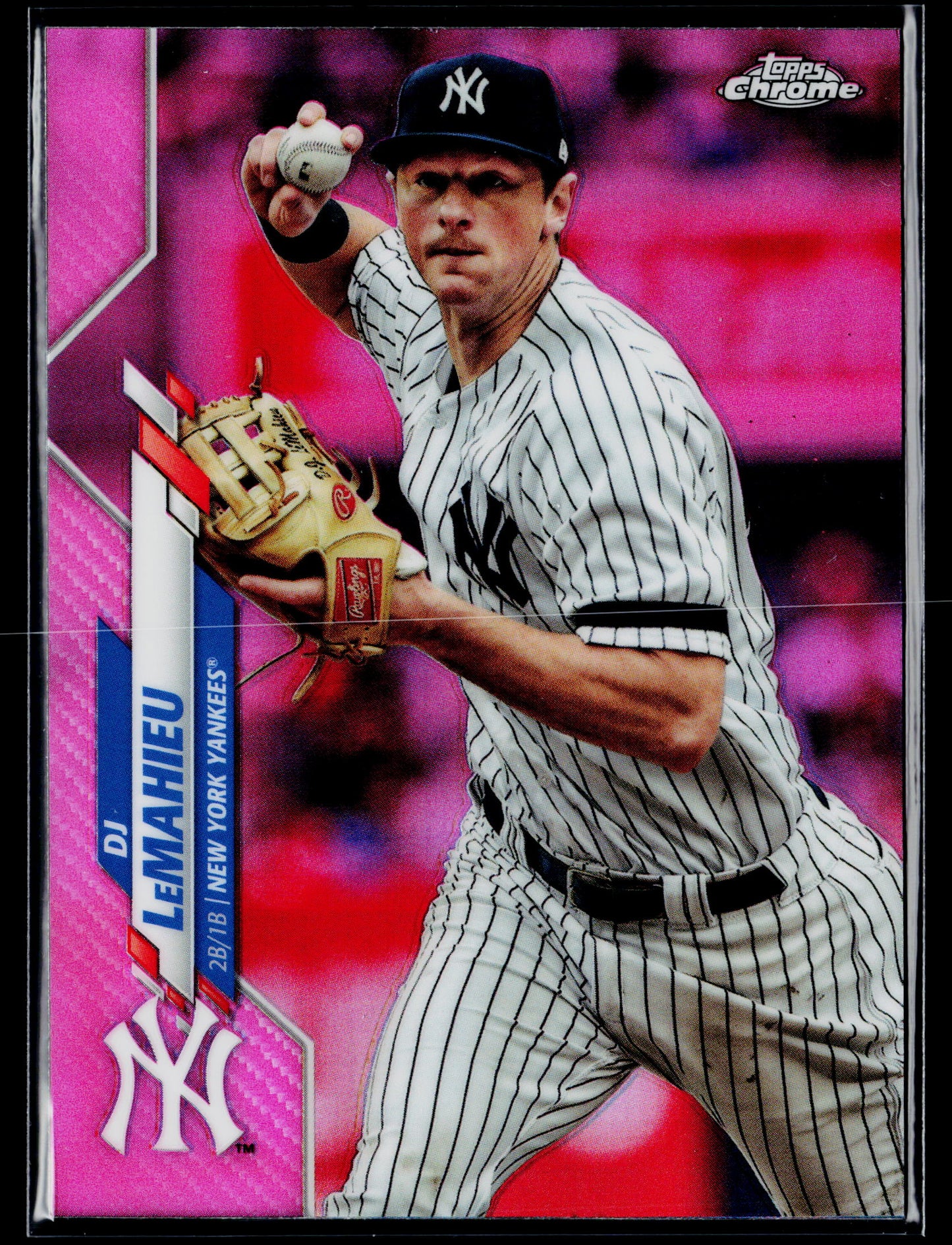 2020 Topps Chrome DJ LeMahieu Pink Refractor #55
