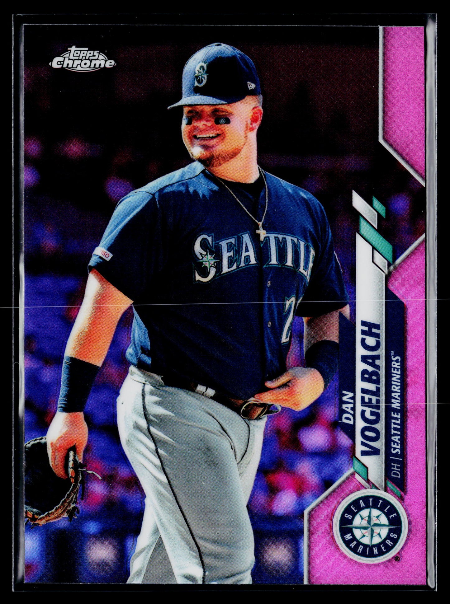 2020 Topps Chrome Dan Vogelbach Pink Refractor #30