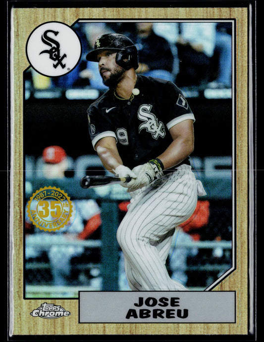 2022 Topps Chrome Jose Abreu 1987 Topps Baseball 35th Anniversary #87BC-9