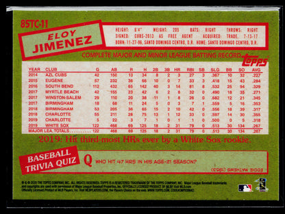 2020 Topps Chrome Eloy Jimenez 1985 Topps Baseball #85TC-11