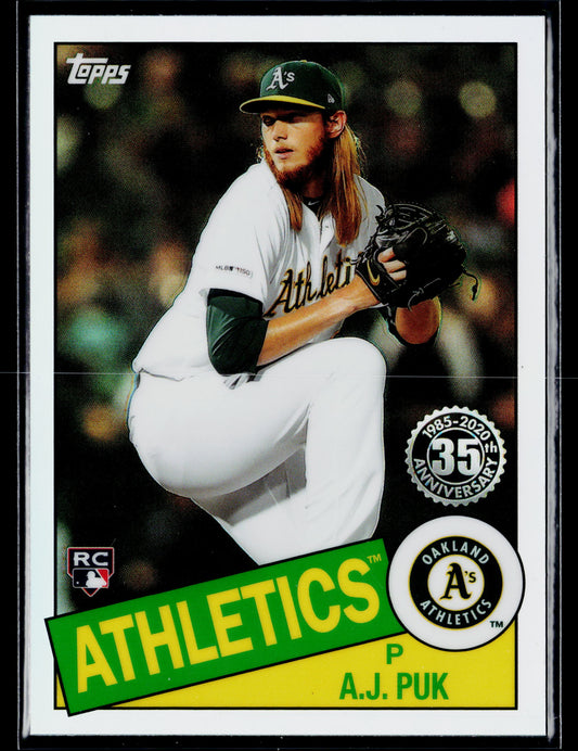 2020 Topps Chrome A.J. Puk 1985 Topps Baseball #85TC-14
