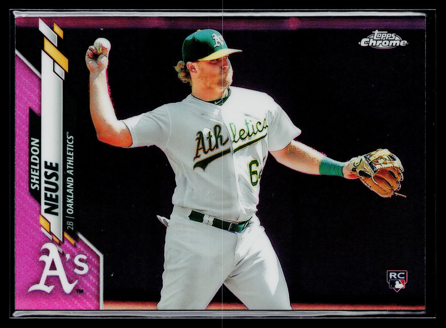 2020 Topps Chrome Sheldon Neuse Rookie Pink Refractor #61
