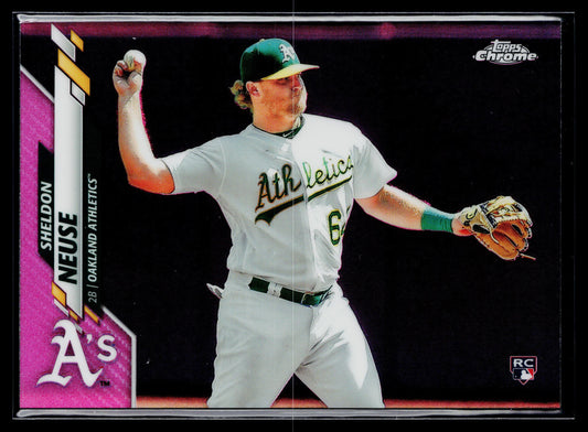 2020 Topps Chrome Sheldon Neuse Rookie Pink Refractor #61