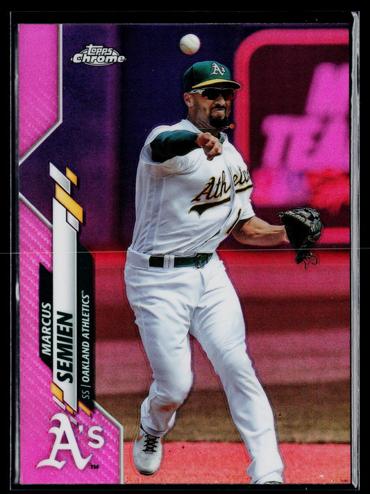 2020 Topps Chrome Marcus Semien Pink Refractor #144