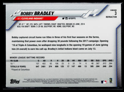 2020 Topps Chrome Bobby Bradley Rookie X-Fractor Refractor #3