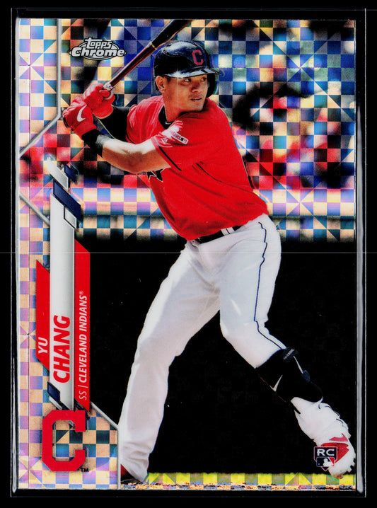 2020 Topps Chrome Yu Chang Rookie X-Fractor Refractor #173