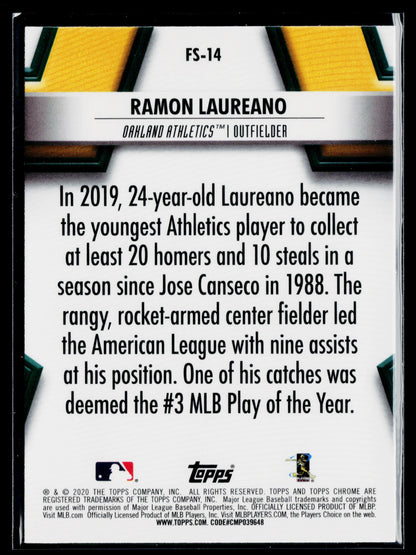 2020 Topps Chrome Ramon Laureano Future Stars #FS-14