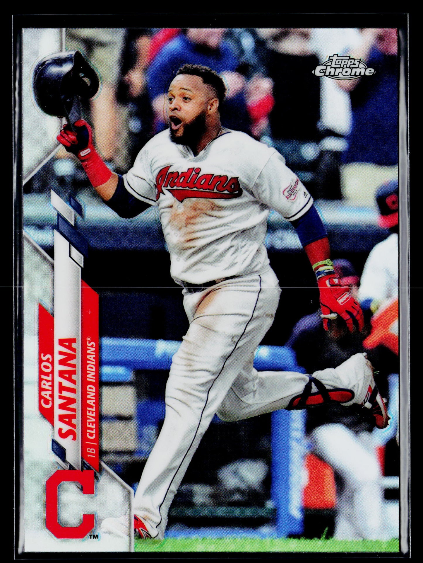 2020 Topps Chrome Carlos Santana Refractor #165