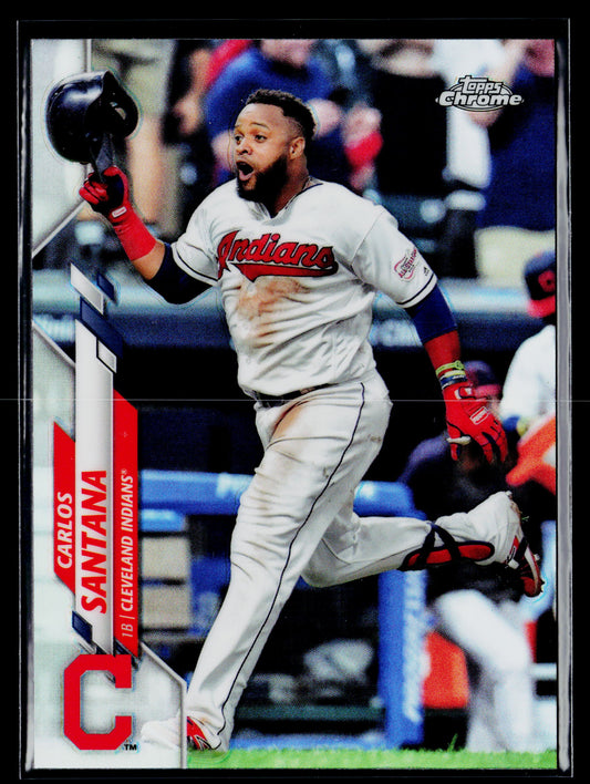 2020 Topps Chrome Carlos Santana Refractor #165