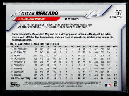 2020 Topps Chrome Oscar Mercado Refractor #182