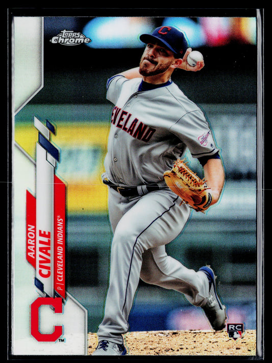 2020 Topps Chrome Aaron Civale Rookie Refractor #143