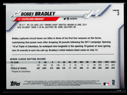 2020 Topps Chrome Bobby Bradley Rookie Prism Refractor #3
