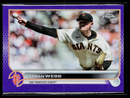 2022 Topps Chrome Update Logan Webb Purple #USC62