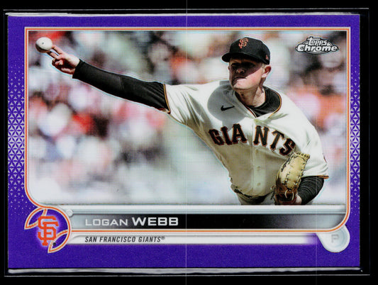2022 Topps Chrome Update Logan Webb Purple #USC62