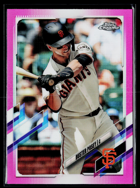 2021 Topps Chrome Buster Posey Pink #29