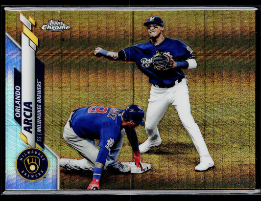 2020 Topps Chrome Orlando Arcia Prism Refractor #140