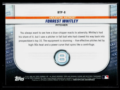 2020 Bowman Forrest Whitley Chrome Bowman Scouts Top 100 #BTP-8