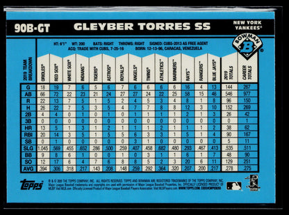 2020 Bowman Gleyber Torres 1990 Bowman #90B-GT