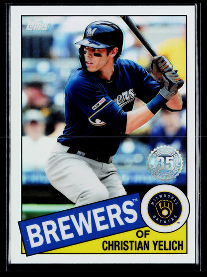 2020 Topps Chrome Christian Yelich 1985 Topps Baseball #85TC-15