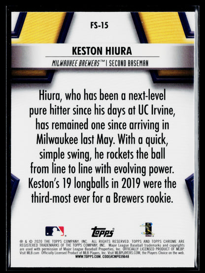 2020 Topps Chrome Keston Hiura Future Stars #FS-15