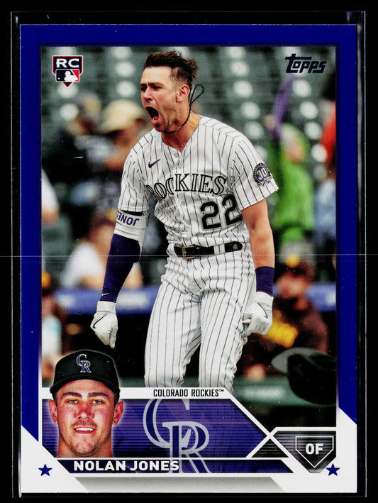 2023 Topps Update Nolan Jones Royal Blue #US85