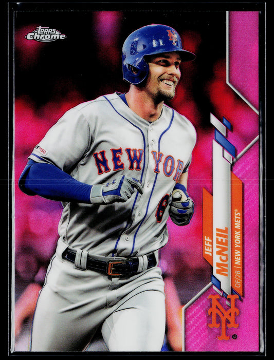 2020 Topps Chrome Jeff McNeil Pink Refractor #70