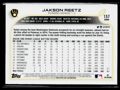 2022 Topps Chrome Jakson Reetz Pink #157