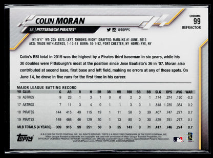 2020 Topps Chrome Colin Moran Refractor #99