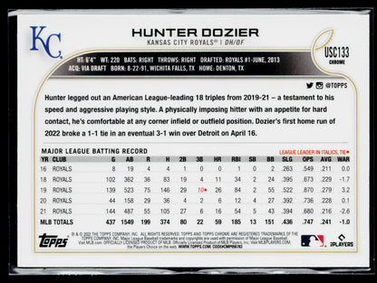 2022 Topps Chrome Update Hunter Dozier Purple #USC133