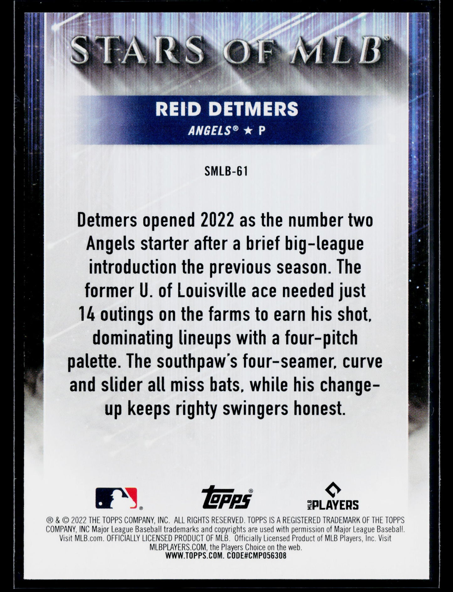 2022 Topps Update Reid Detmers Stars of MLB #SMLB-61