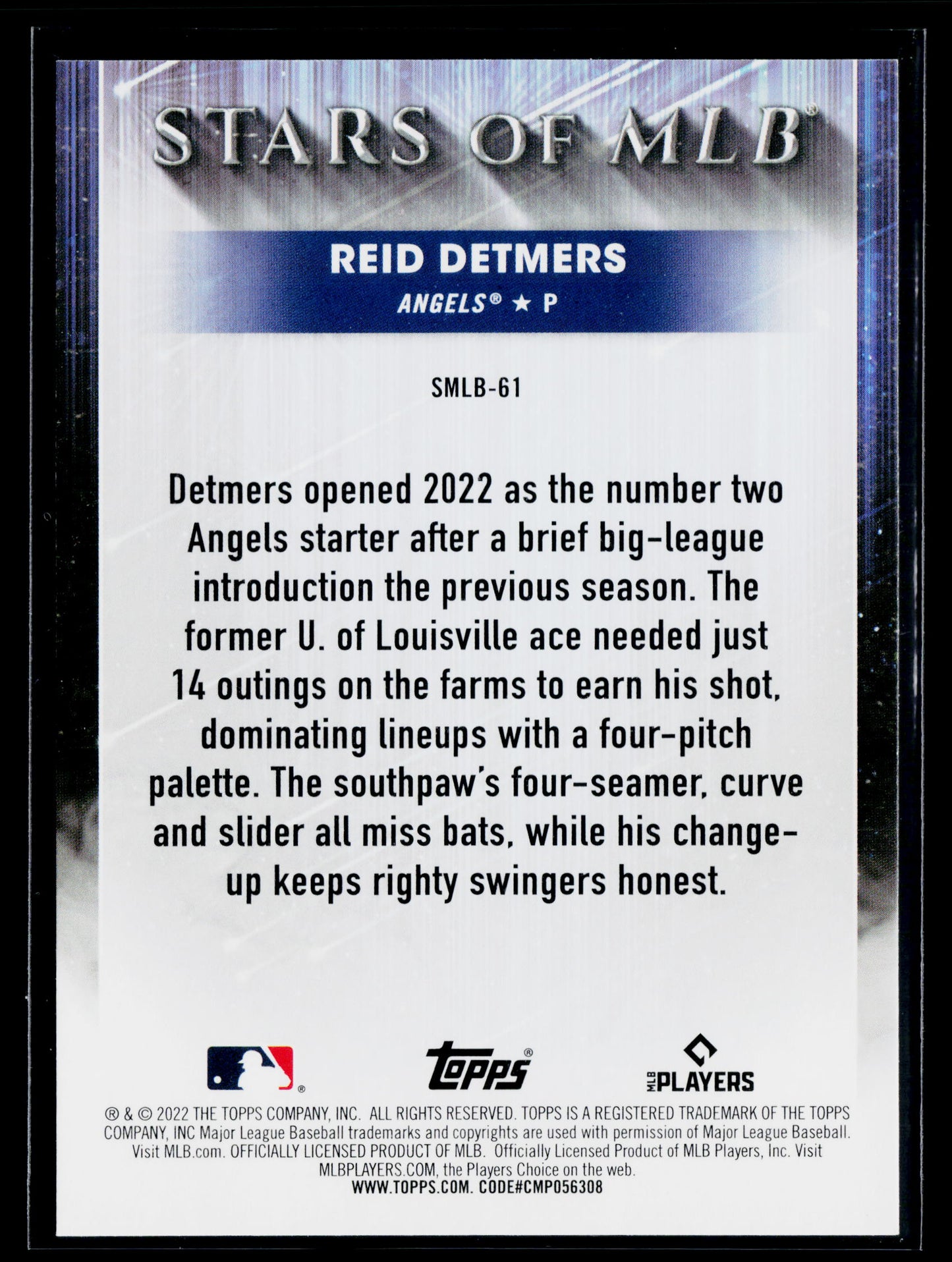 2022 Topps Update Reid Detmers Stars of MLB #SMLB-61